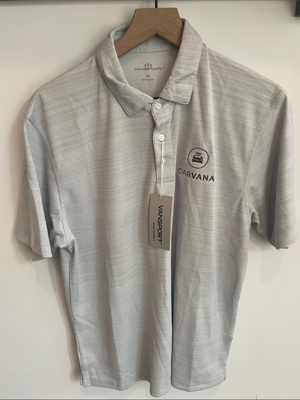 Carvana Men’s Light Gray Polo Shirt